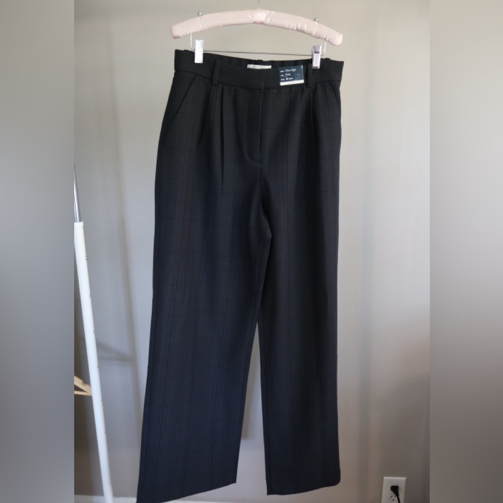 Abercrombie NWT Curve Love Wide Leg Plaid Pants women’s size 30